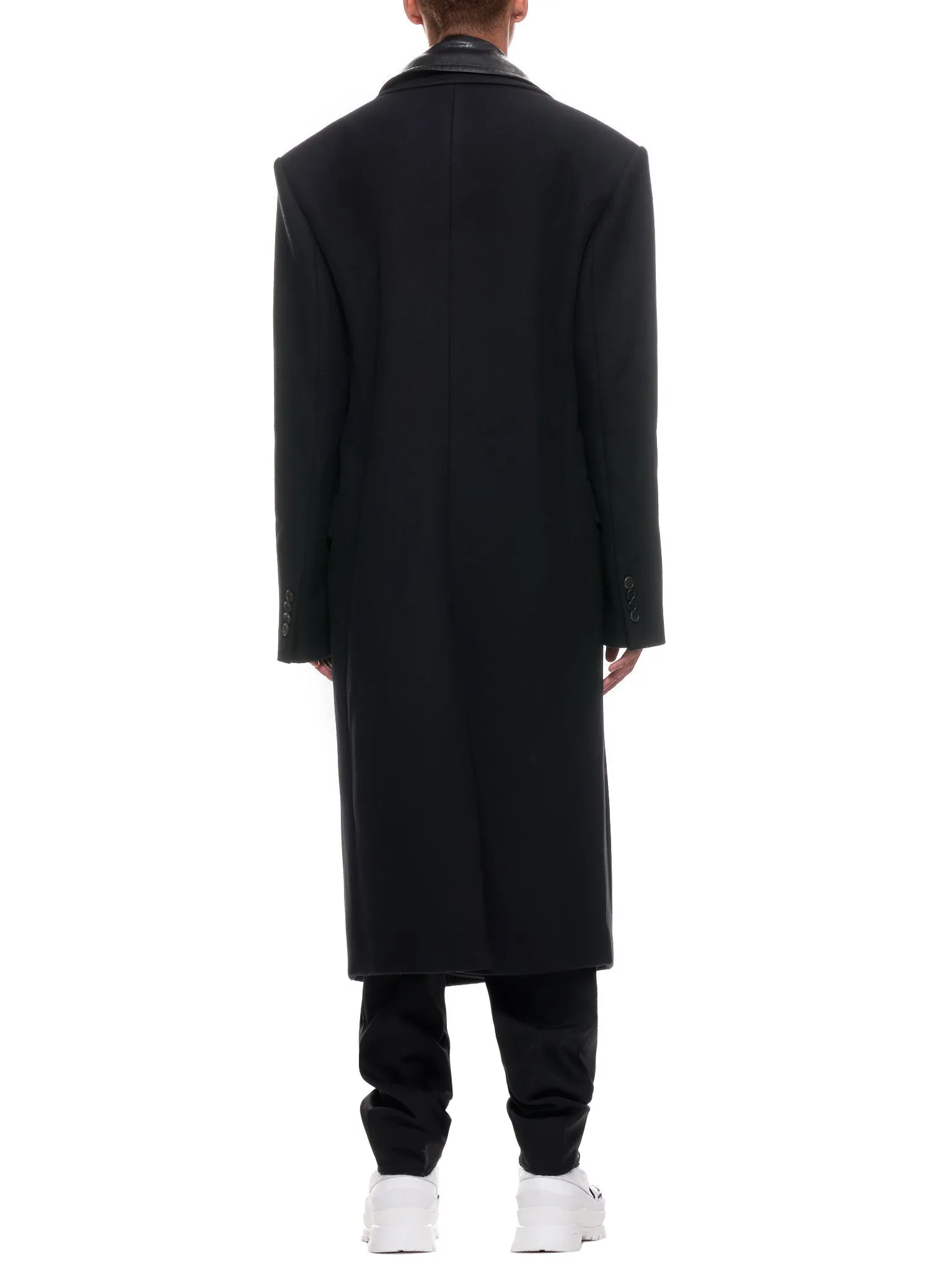 Layered Wool Trench Coat (JC0X30H315-BLACK)