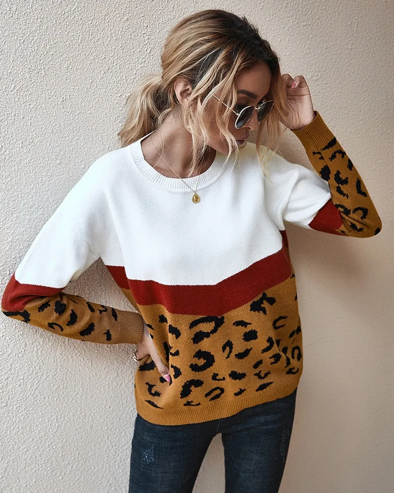 Leopard print sweater