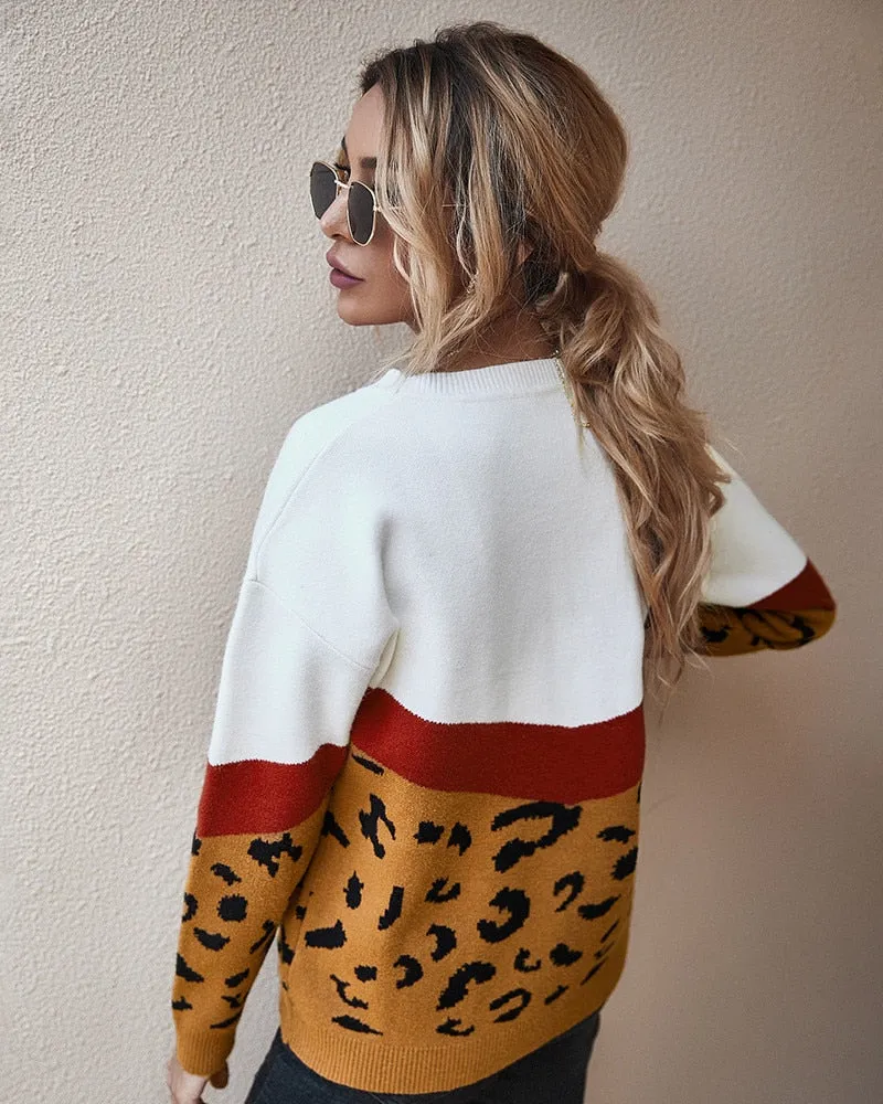 Leopard print sweater