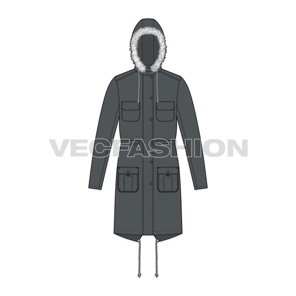 Mens Fishtail Parka Coat