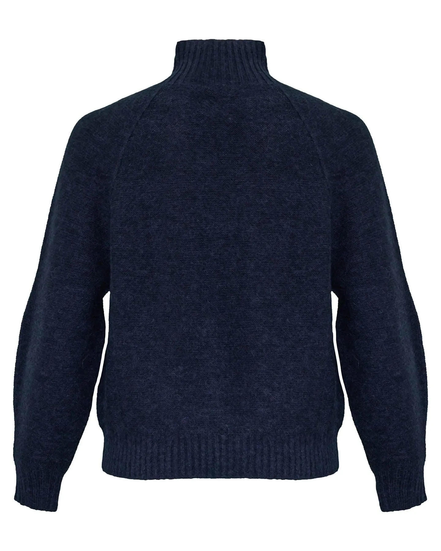 Mock Neck Wool Blend Pullover