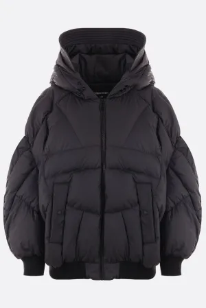 Mushroom quilted nylon down jacket