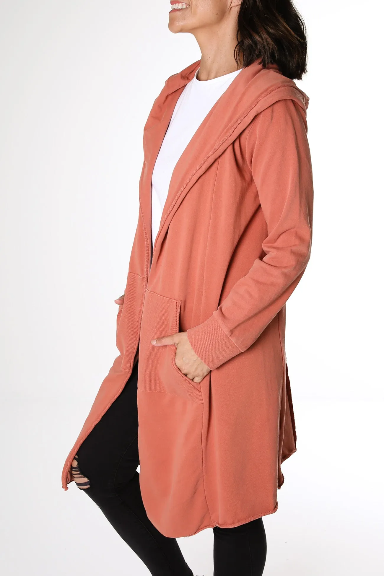 Naomi Hooded Cardigan Copper