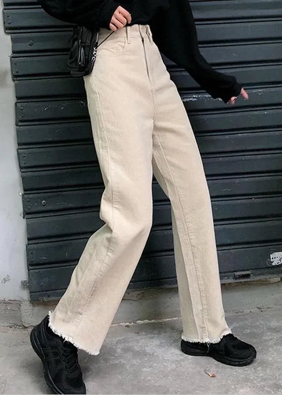 new fall women casual wide leg pants wild corduroy trousers