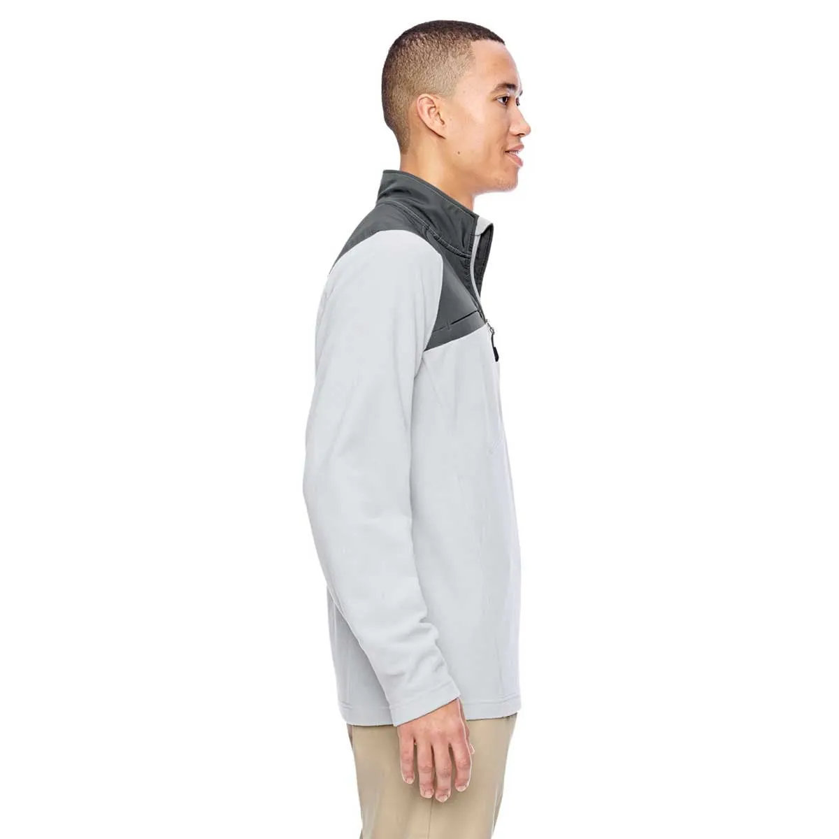 North End Men's Silver Excursion Fleece Half-Zip