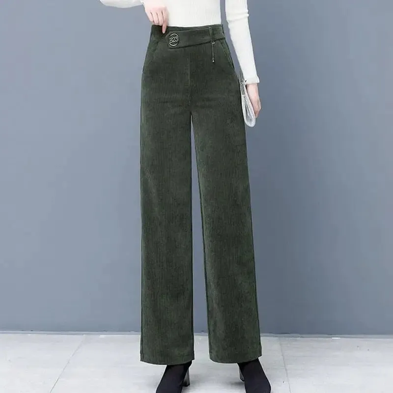 Oversized Corduroy Wide Leg High Waist Pants