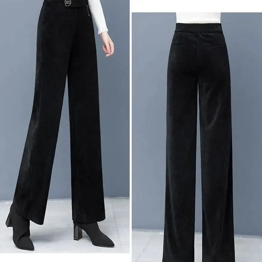 Oversized Corduroy Wide Leg High Waist Pants