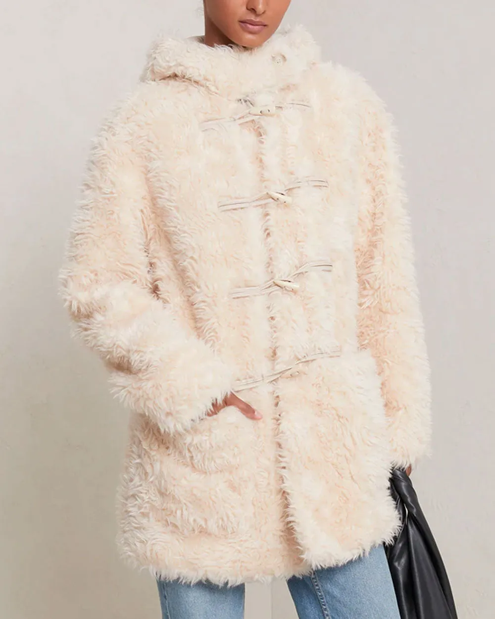 Peach Dust Winston Faux Fur Coat