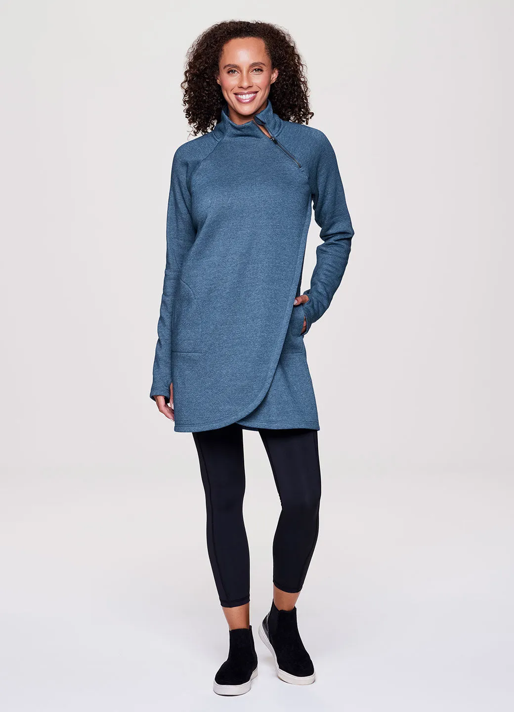 Prime Ready To Roll Fleece Mock Neck Dress