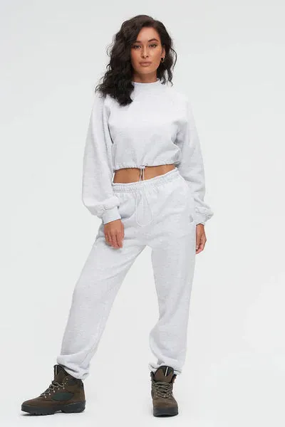 Pull Cord Mock Neck Sweatshirt