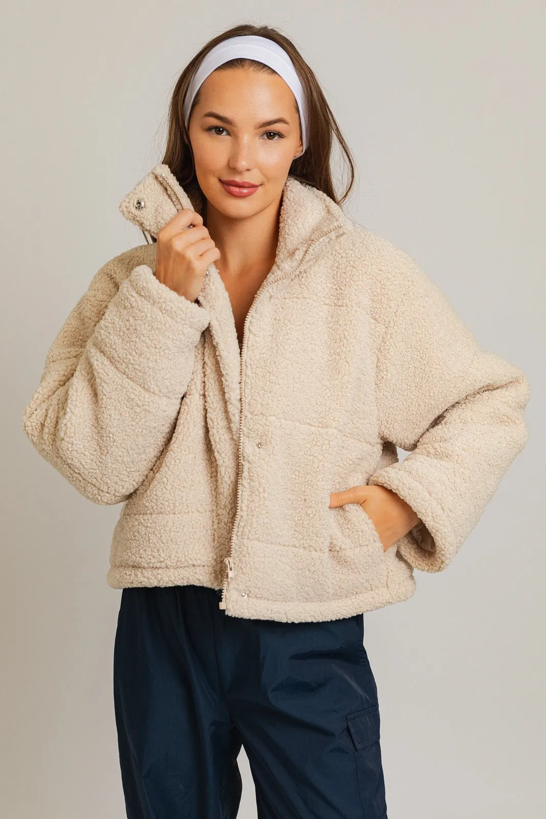 Quilted Sherpa Jacket