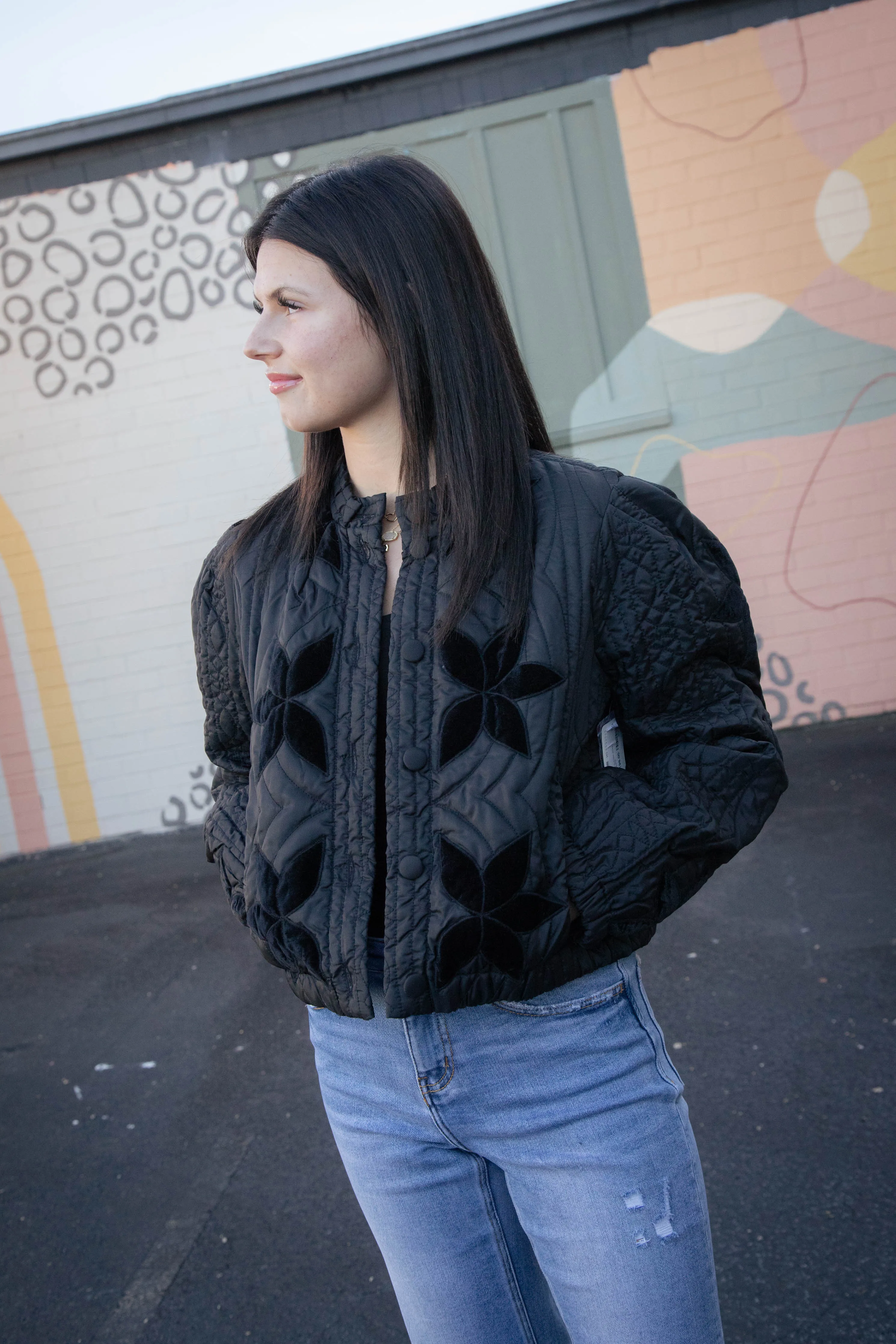 Quinn Quilted Jacket, Black | Free People