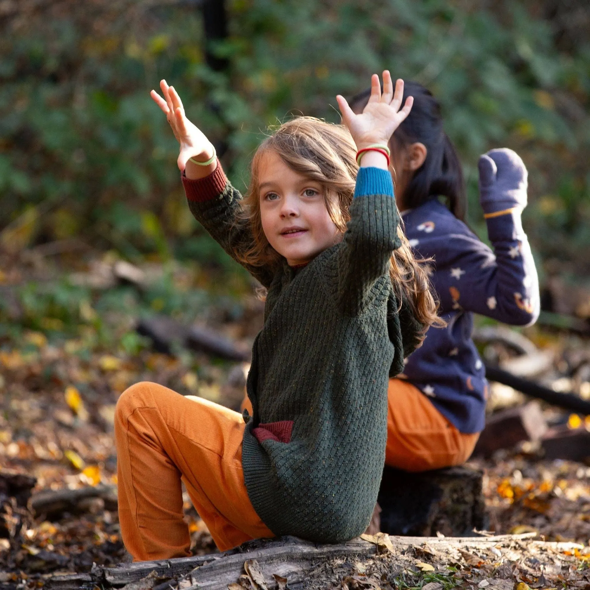 "From One To Another" Fern Green Hooded Cardigan