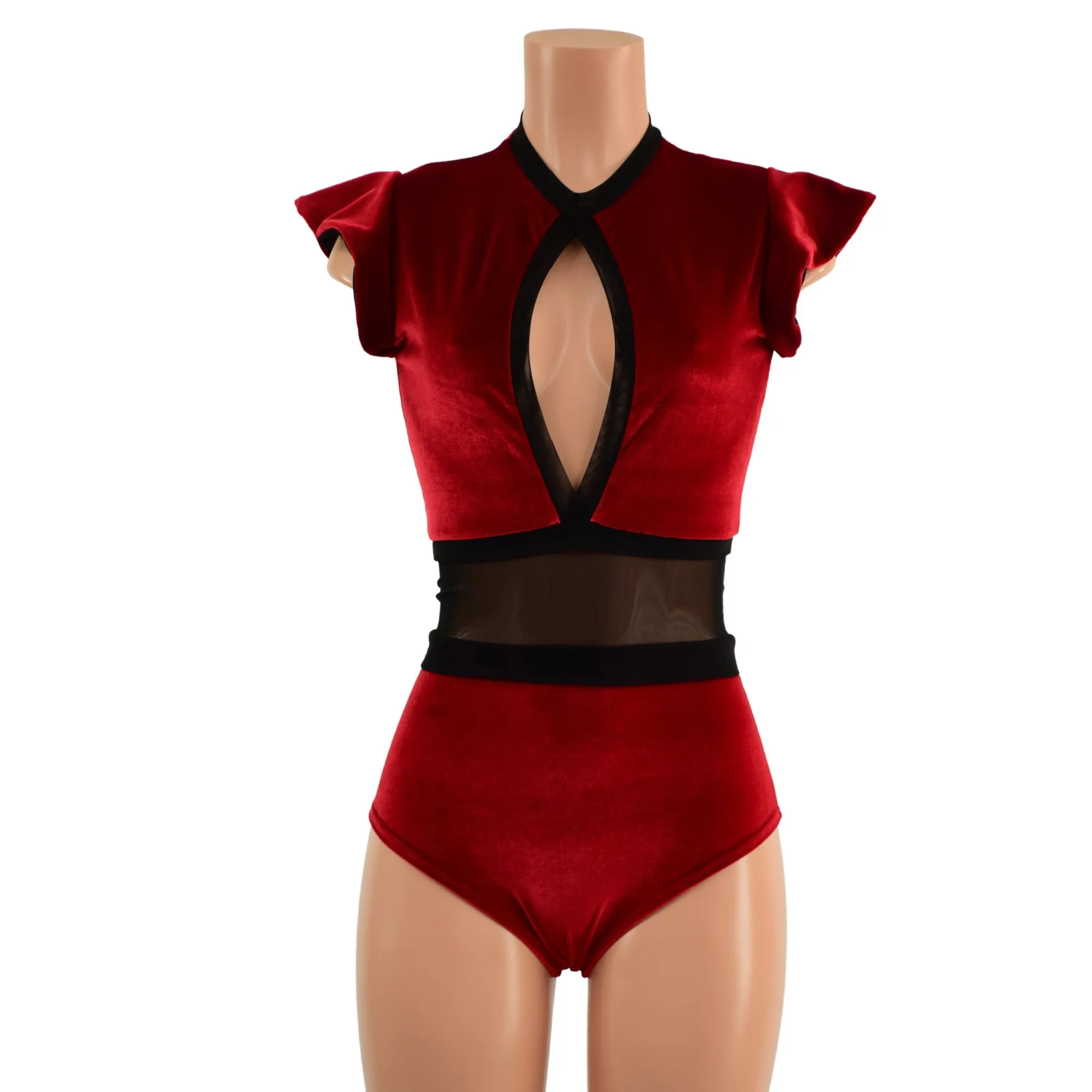 Red Velvet Romper & Break Away Skirt Set