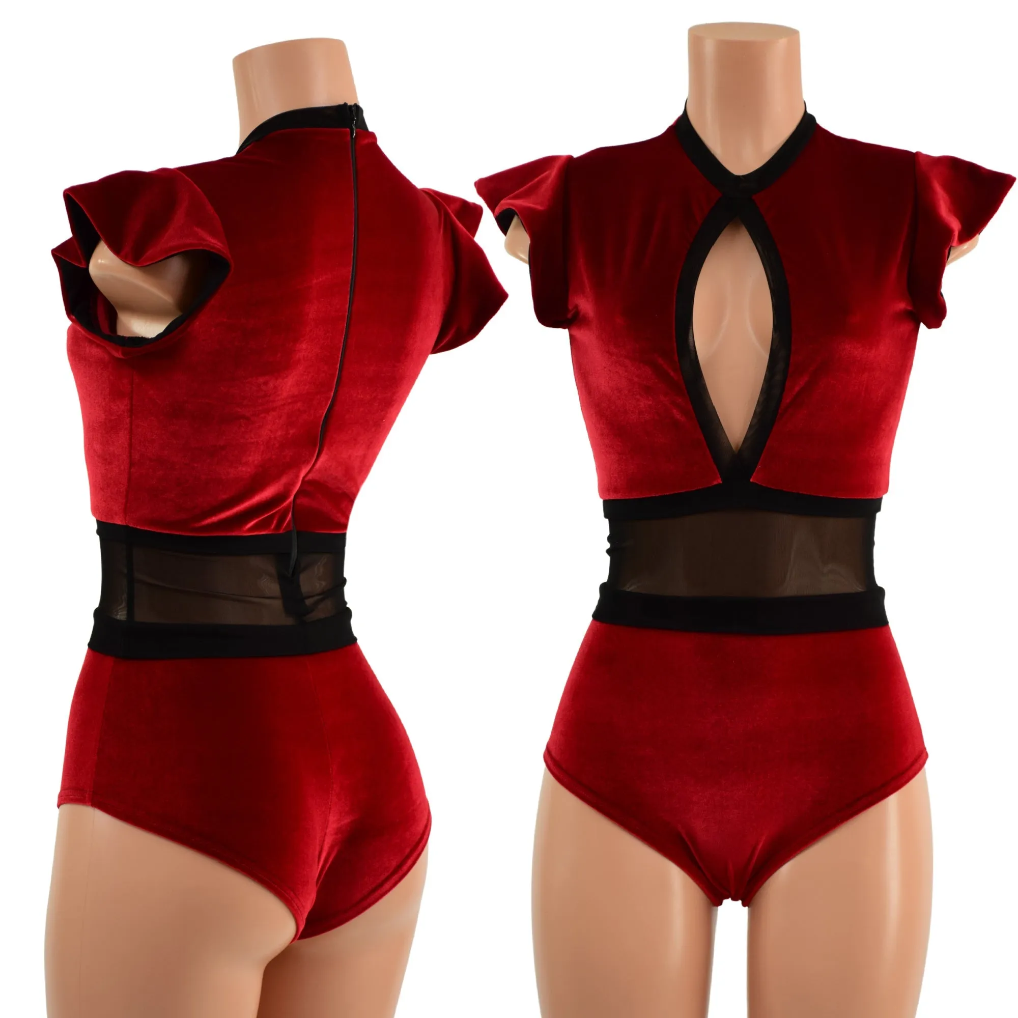 Red Velvet Romper & Break Away Skirt Set