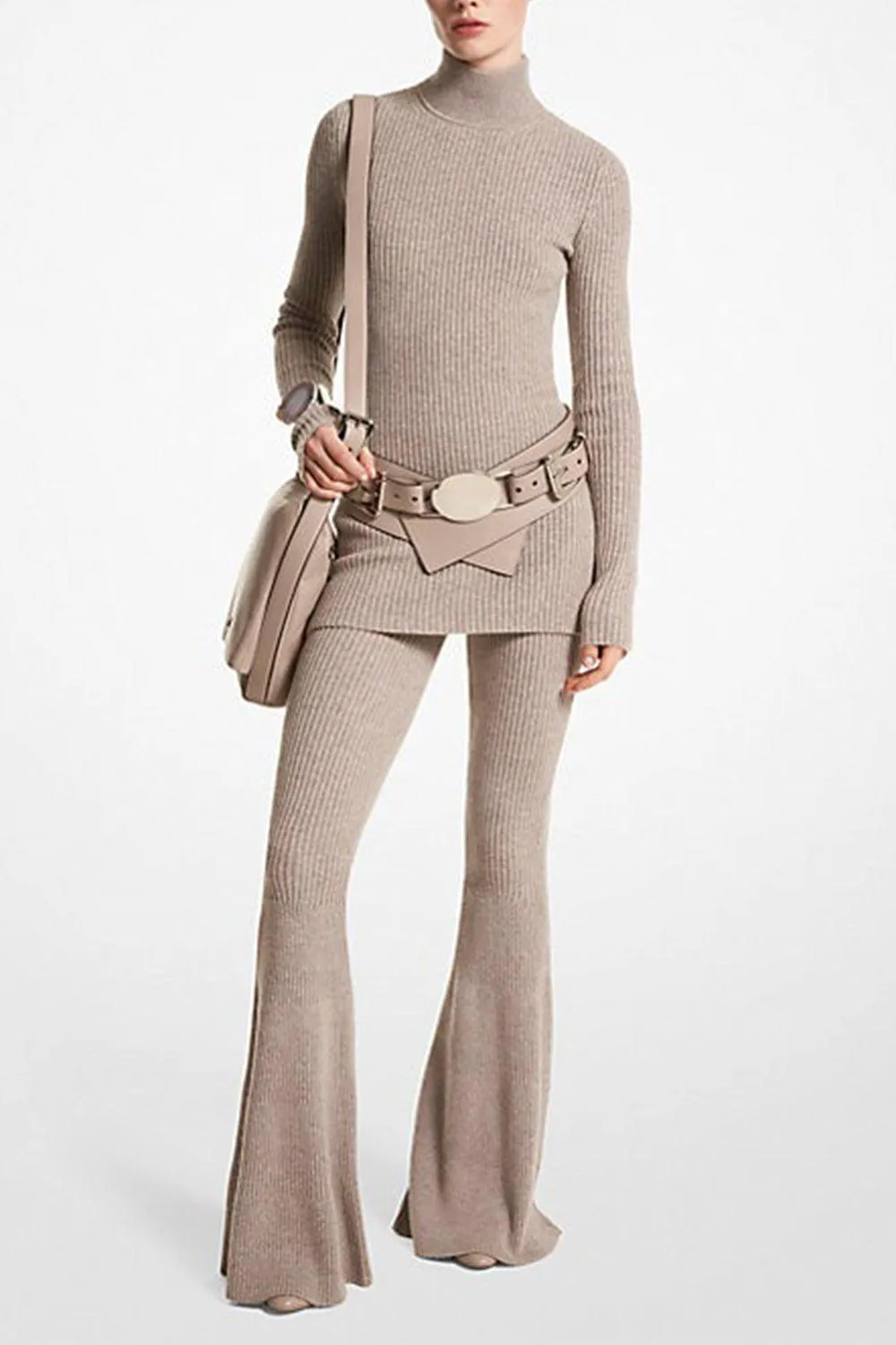 Ribbed Turtleneck Tunic