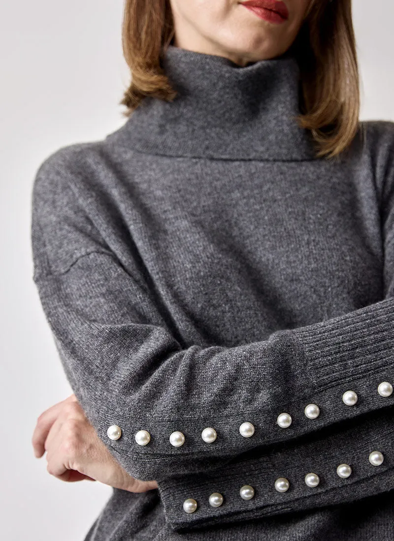 Sadie Pearl Cuff Turtleneck