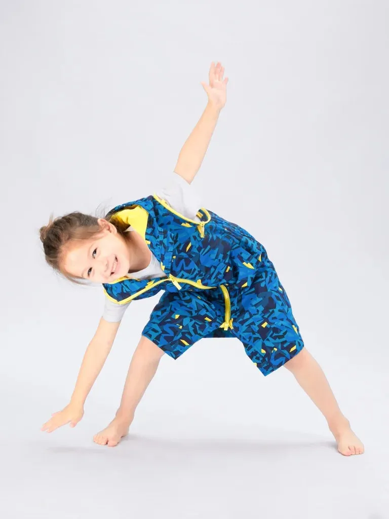 Seasnail Swim Parka For Kids- Peacock Blue