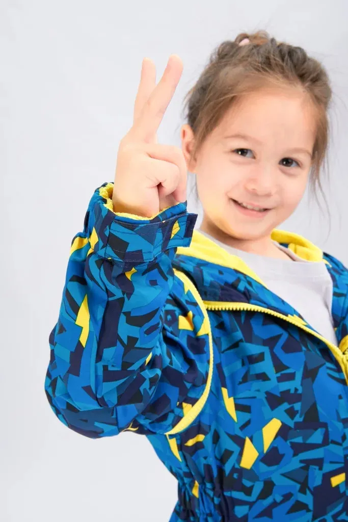 Seasnail Swim Parka For Kids- Peacock Blue