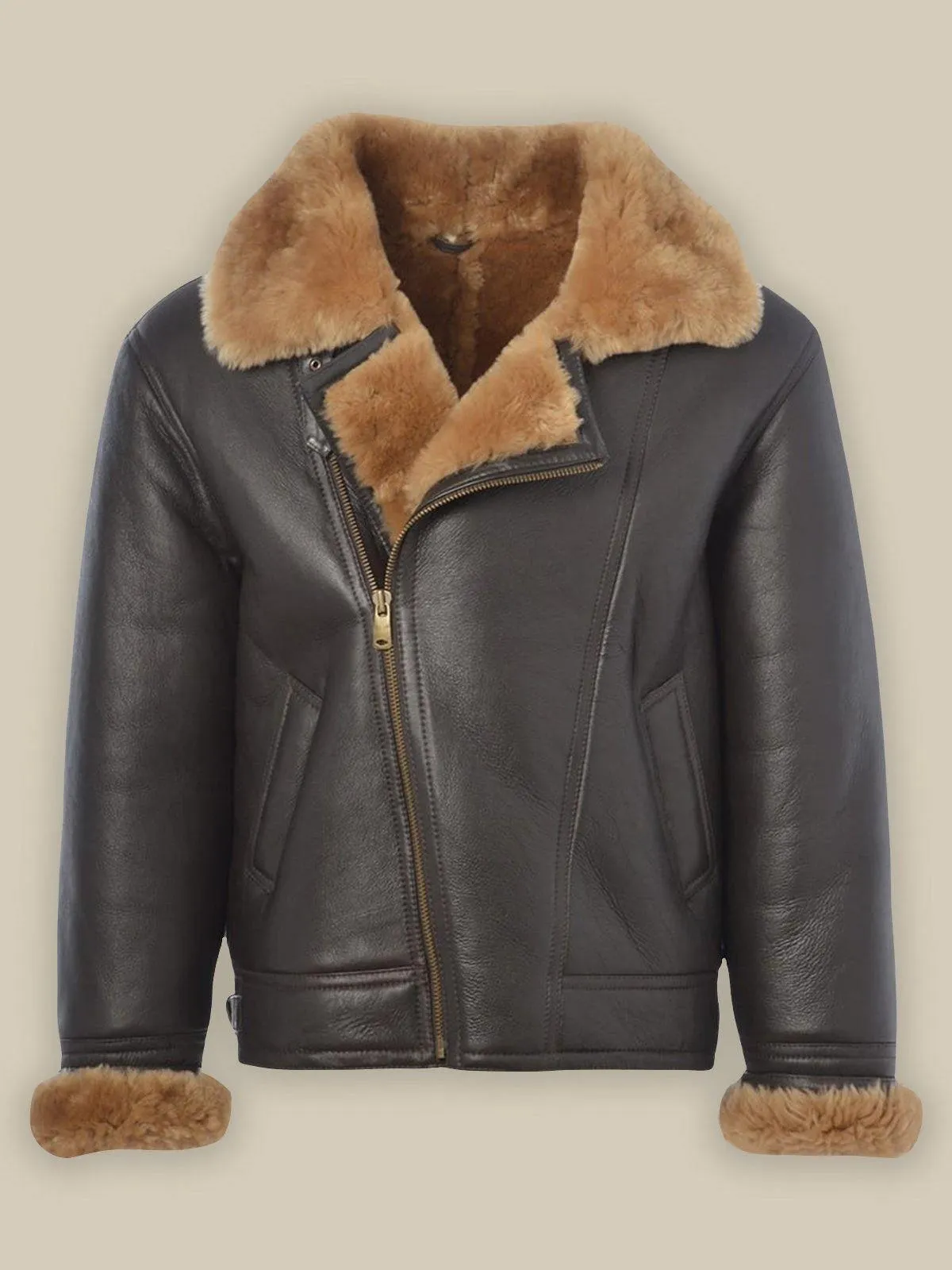 Shearling Bomber Leather Jacket