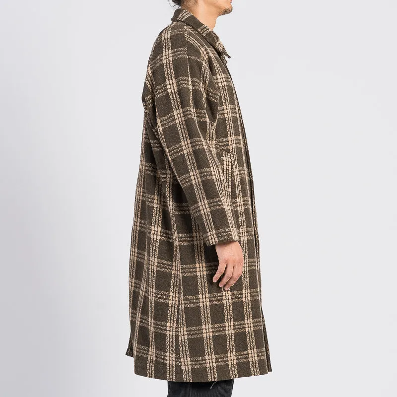 Shelby Trench Coat - Brown Plaid