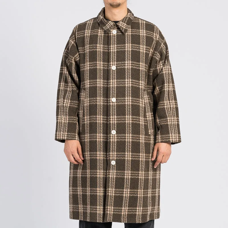 Shelby Trench Coat - Brown Plaid