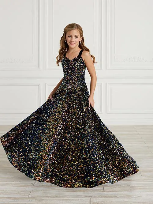 Soft Full Sequin & Velvet Ballgown | 13625