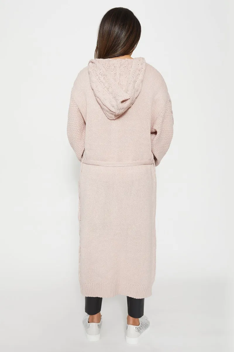 Stella   Gemma - Belinda Hooded Cardy - Blush