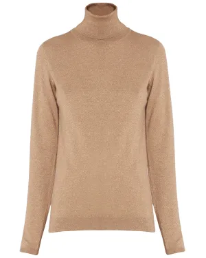 Tabacco Cashmere Silk Turtleneck