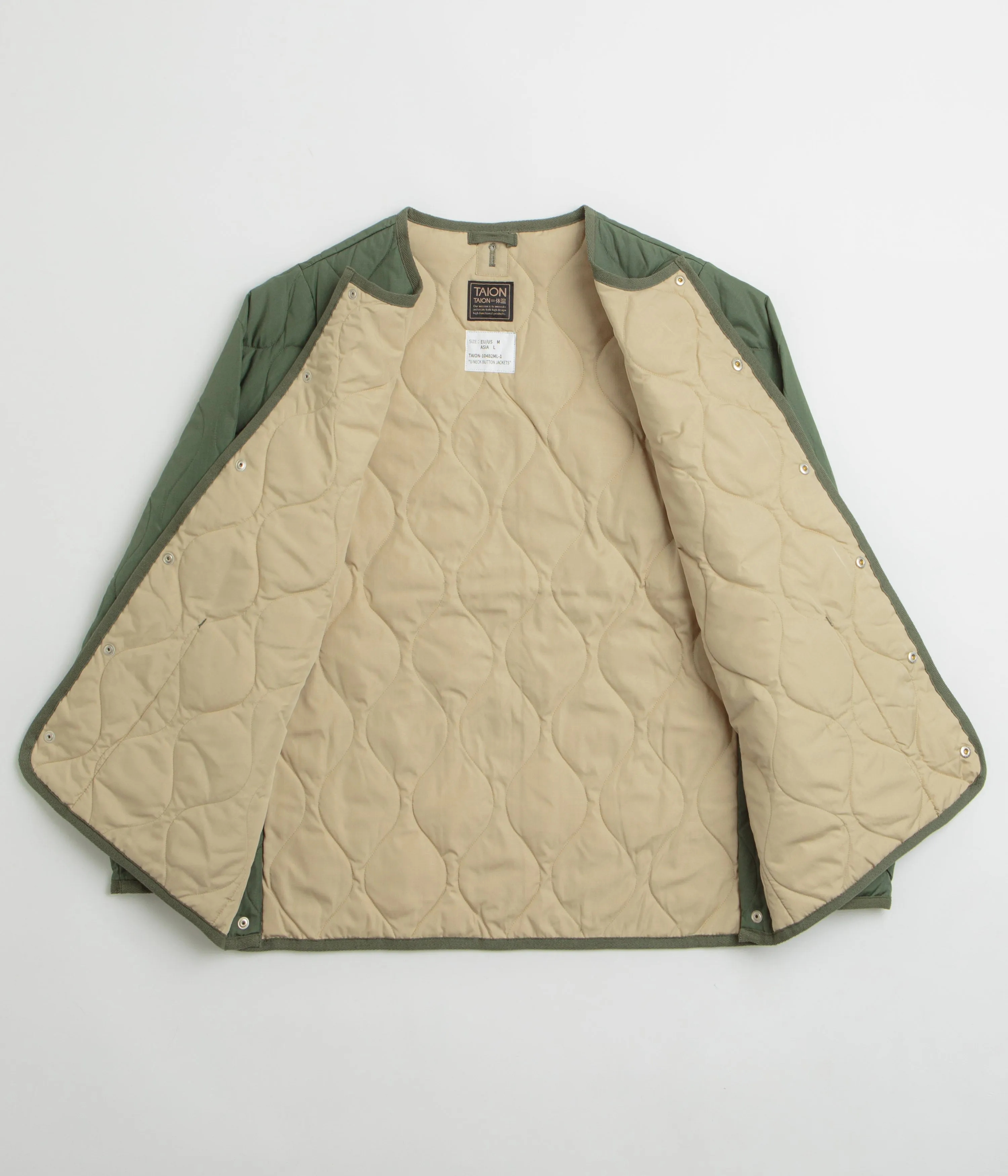 Taion Military Crewneck Down Jacket - Olive