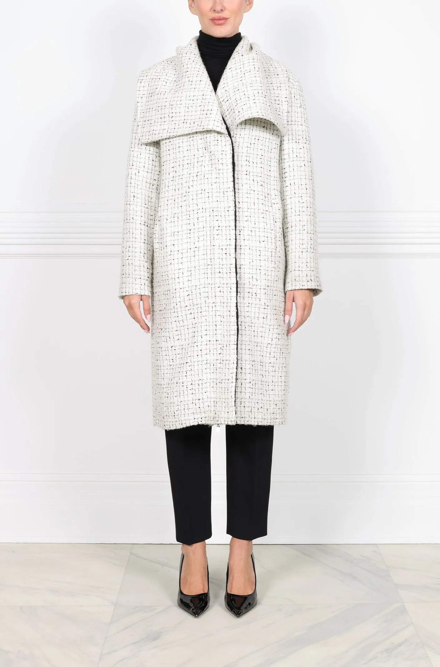 Tweed Reversible Fur coat