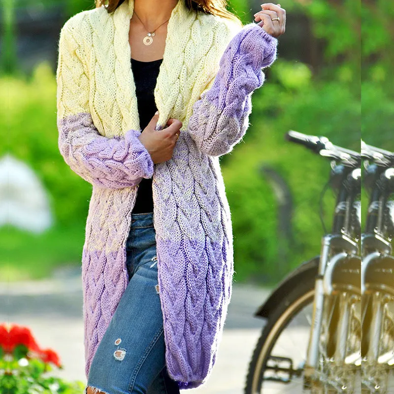 Twisted Knitted Cardigan Sweater