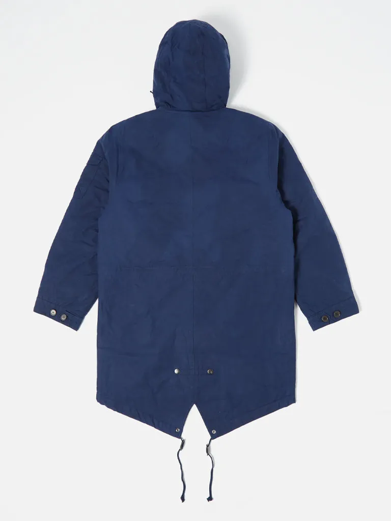 Universal Works Cold Weather Parka in Navy Scottish Wax Cotton