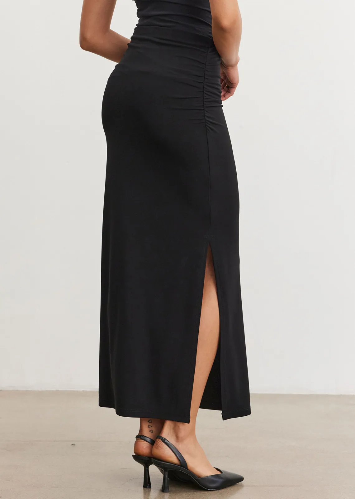 Velvet Hilton Matte Jersey Skirt