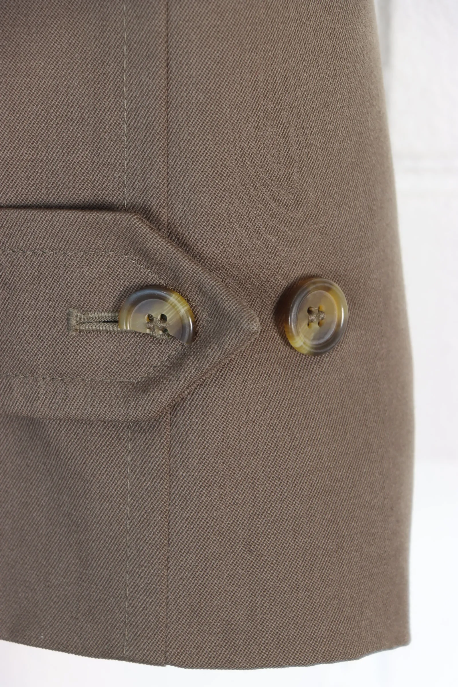 Vintage BURBERRY Bloomingdales Heavyweight Wool Lined Khaki Trench Coat (Men's 40)