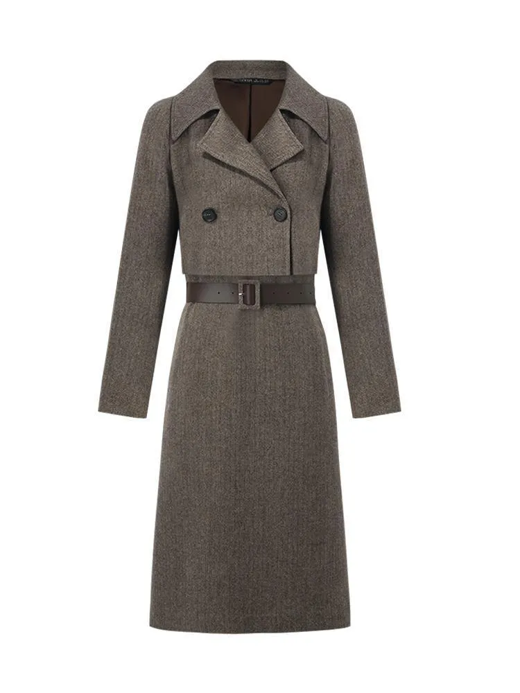 Washable Wool Crop Jacket And Vest Dress Suit