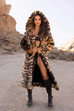 Women's Desert Warrior Coat in "Tiger Queen"