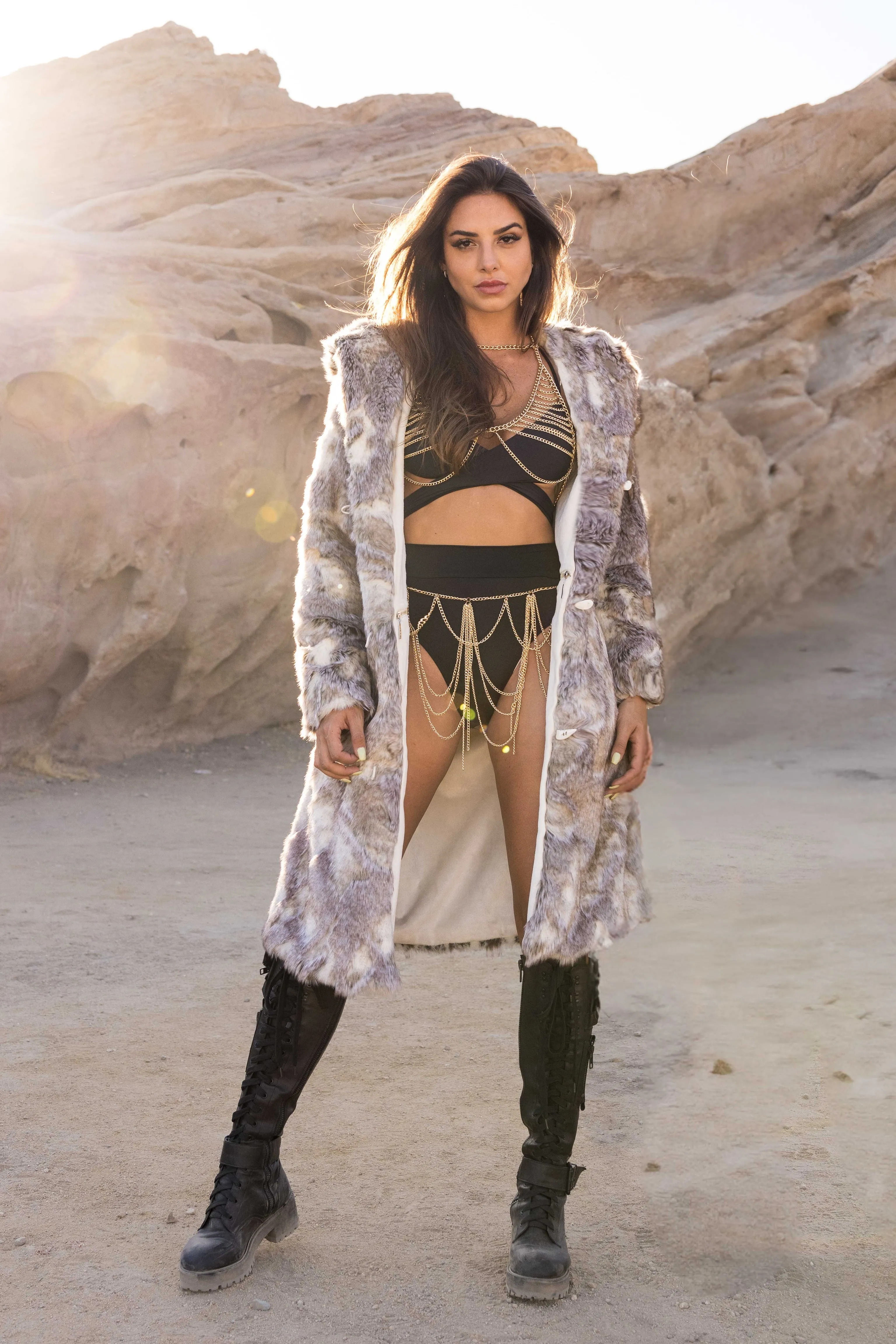 Women's Playa Coat in "Desert Wolf"