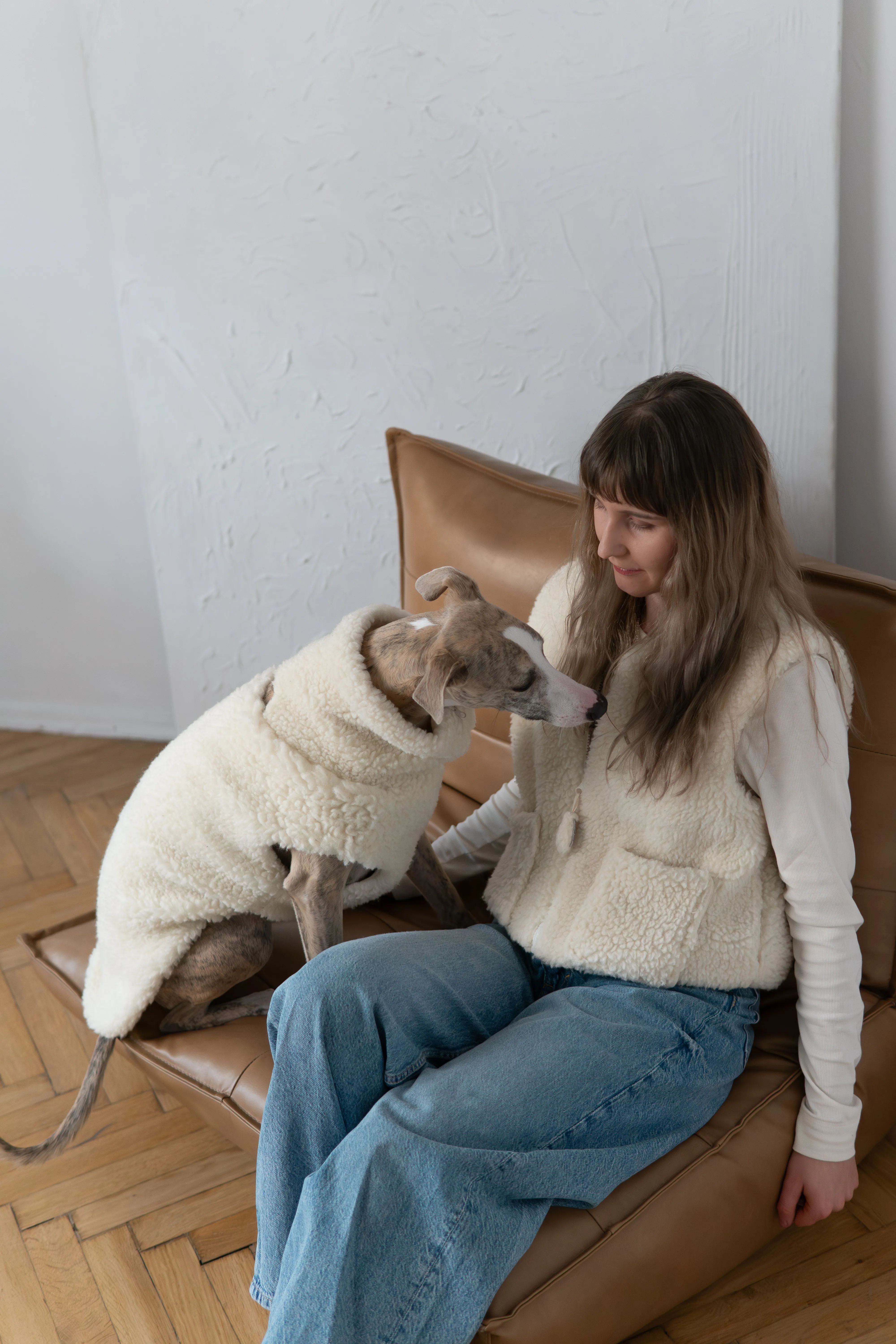 Woolen Dog Vest - Light Grey