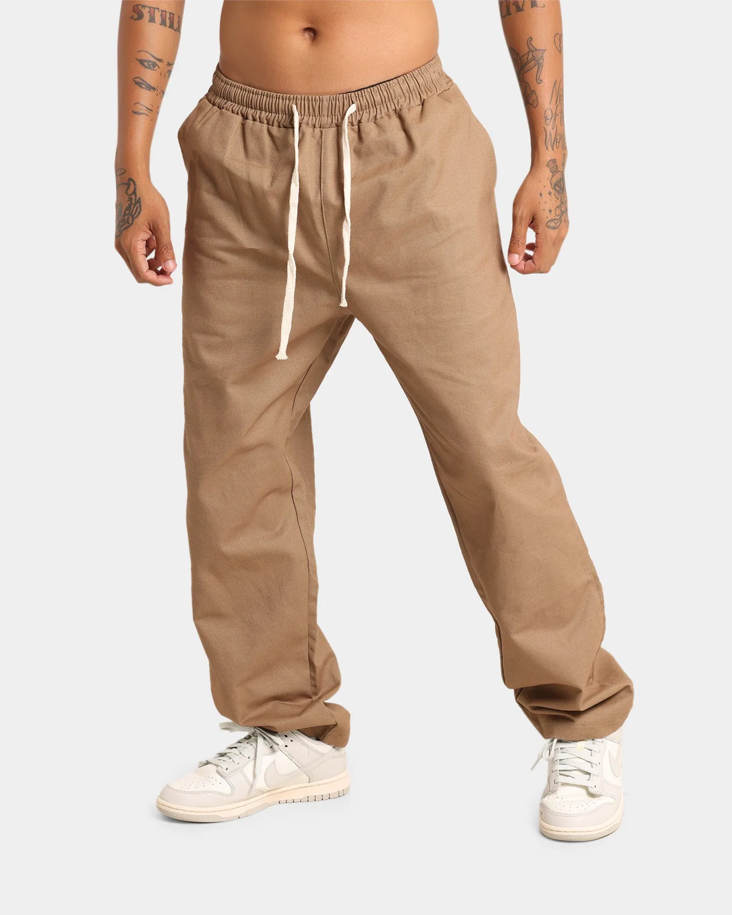 XXIII Horacio Wide Leg Chino Pants Khaki/Brown