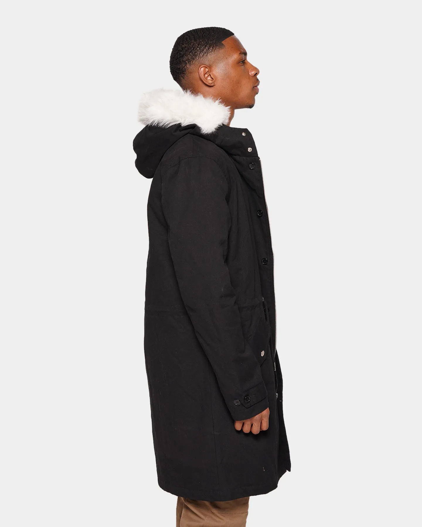 XXIII Qader Fur Collar Jacket Black